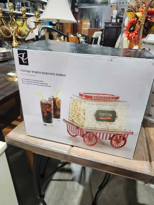 New! PC Vintage Wagon Popcorn Maker