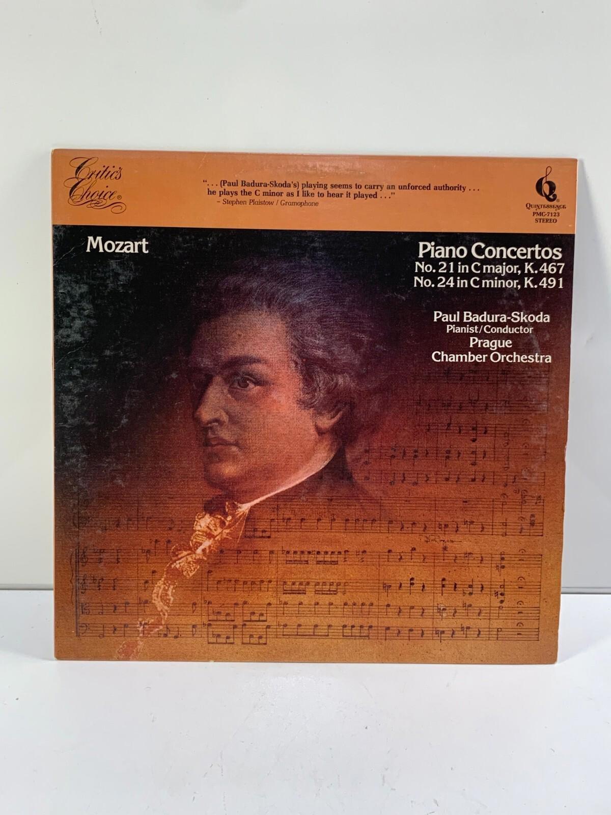 Vinyle LP : Paul Badura-Skoda, « Concertos pour piano nos 21 et 24 de Mozart », stéréo, 1972