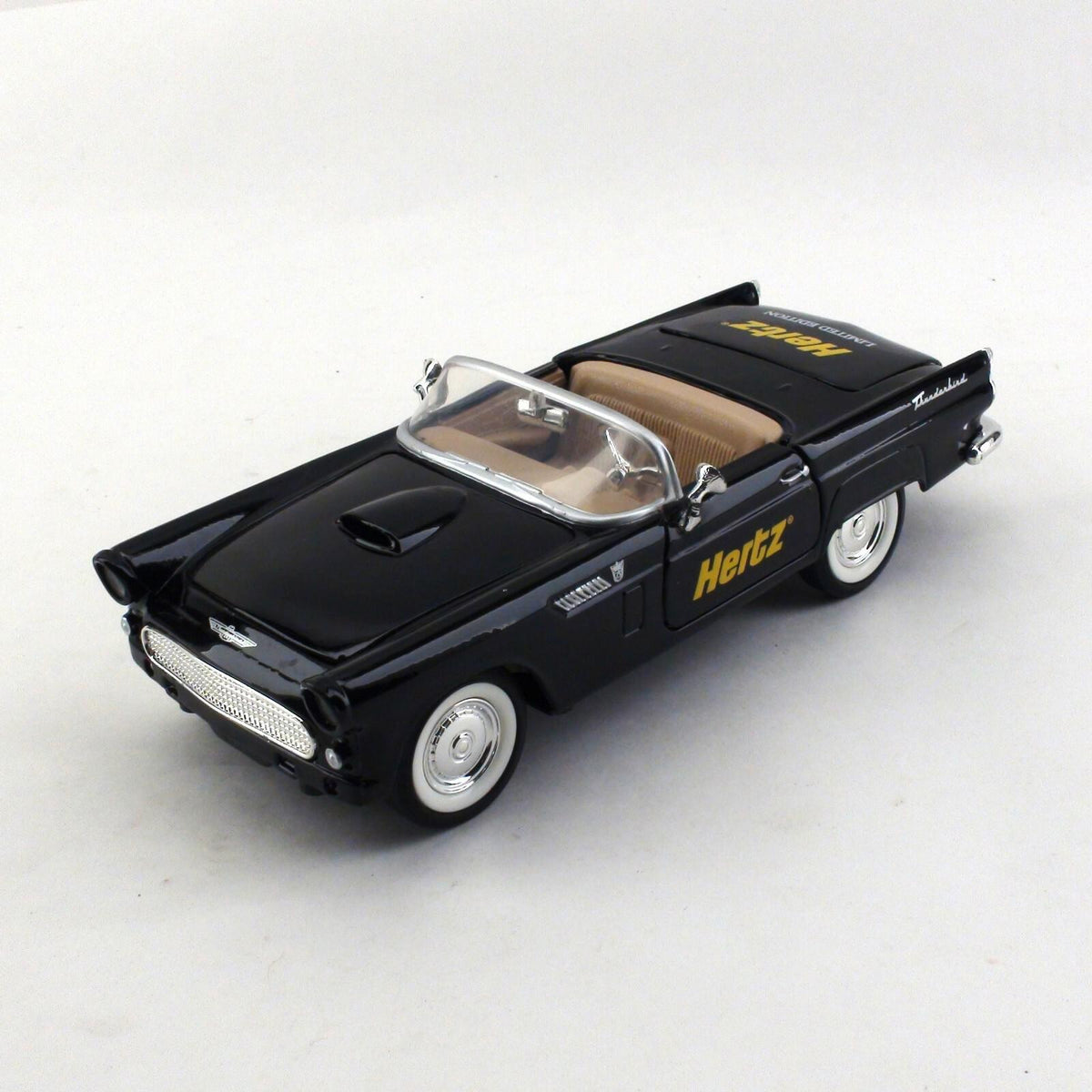 Hertz Limited Edition 1956 Ford Thunderbird Black Convertible 1:24 Scale Model