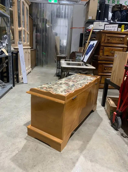 Solid Wood Upholstered Storage Bench