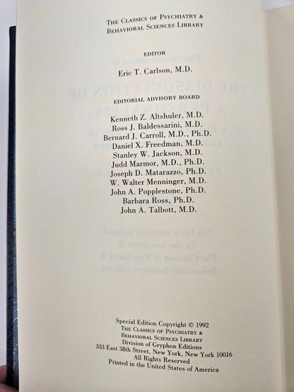 The Dissociation of a Personality by Morton Prince Classics Psychiatry 1992