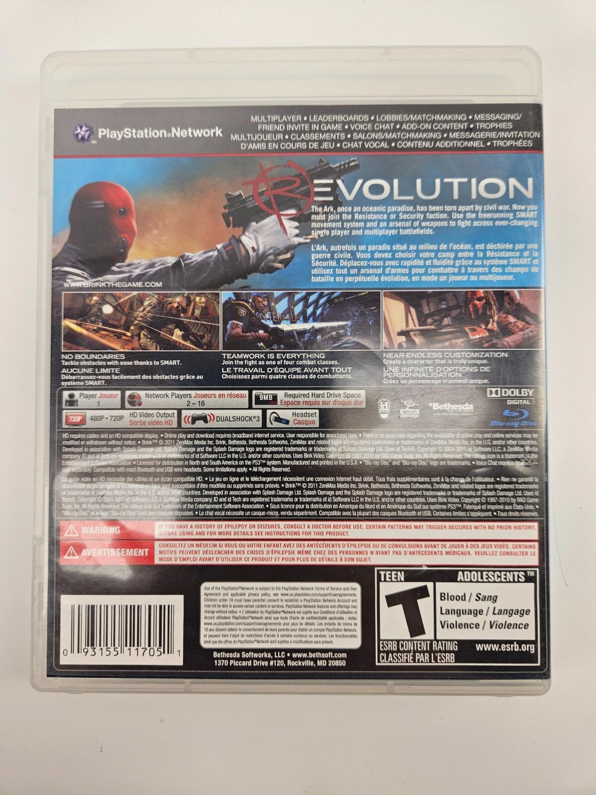 Brink - Sony PlayStation 3, 2011 PS3