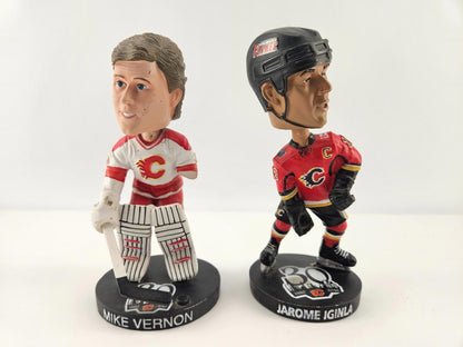 Lot of 2 - Mike Vernon & Jarome Iginla Bobble Head *For Repair*