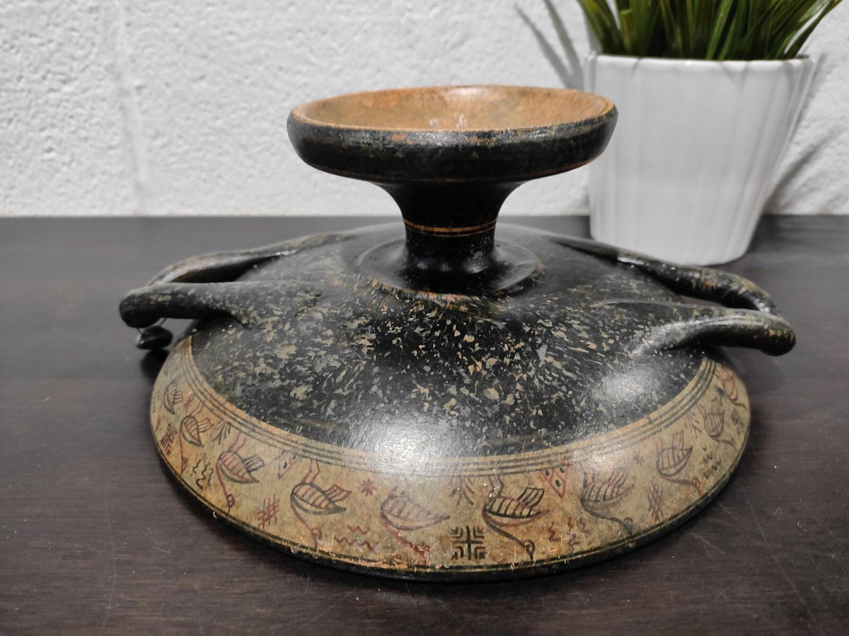 Réplique artisanale de kylix grecque en céramique, VIIIe siècle av. J.-C.