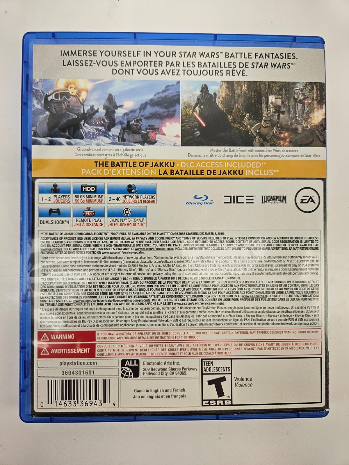 Star Wars Battlefront (Sony PlayStation 4 PS4)