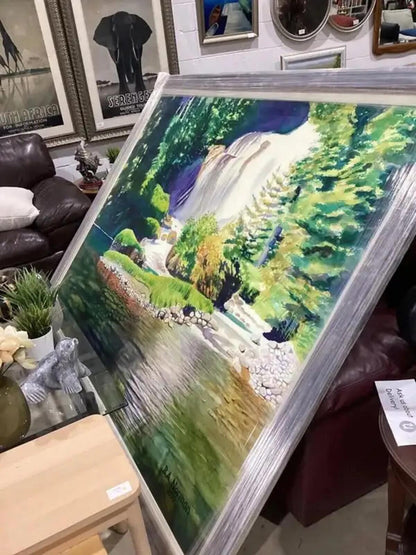 2000'S B.A. Norman Waterfall Landscape Painting