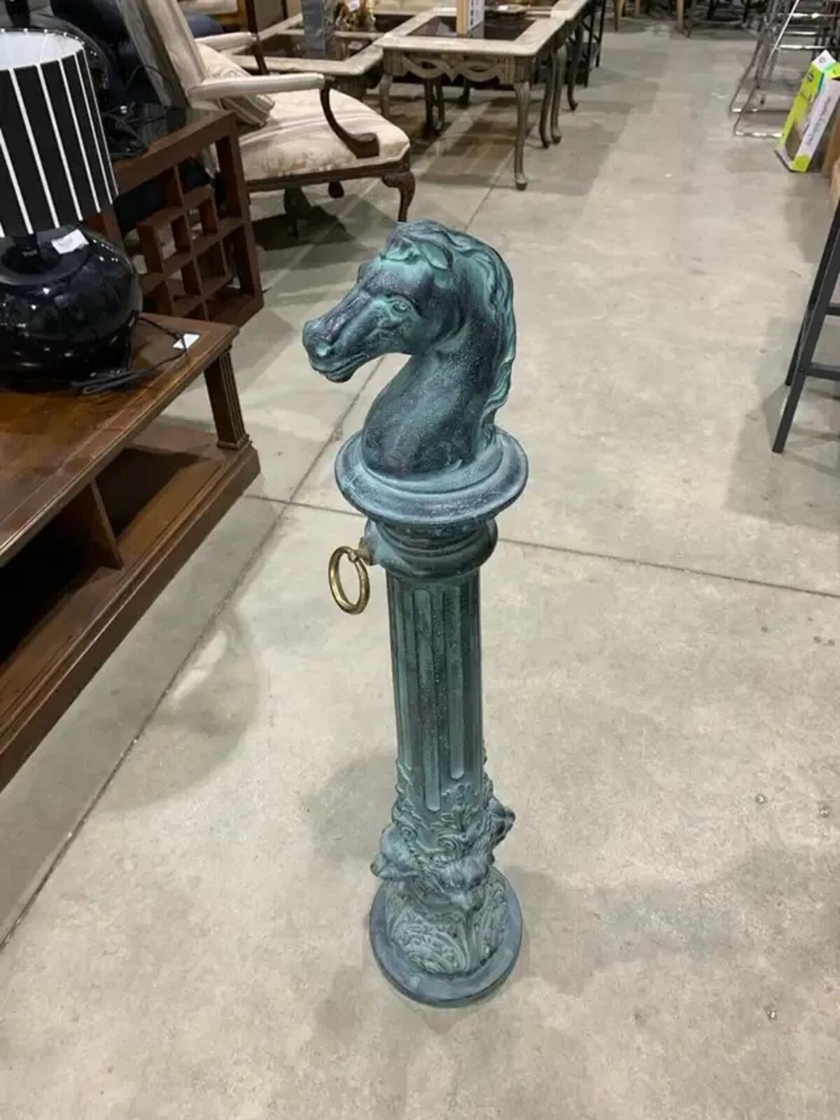 Horse Hitching Statue Pedestal