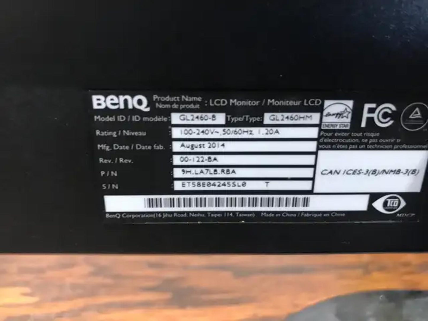 BenQ GL2460 24" Monitor