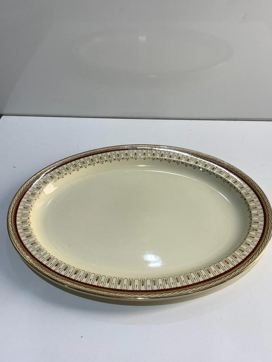 Antique Platters by Wood & Sons Pall Mall Red Pattern, England