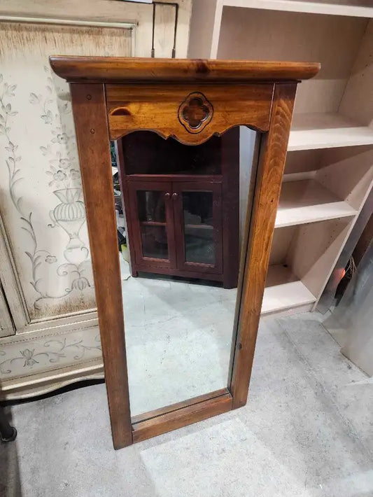 Vintage Peppler Wooden Mirror