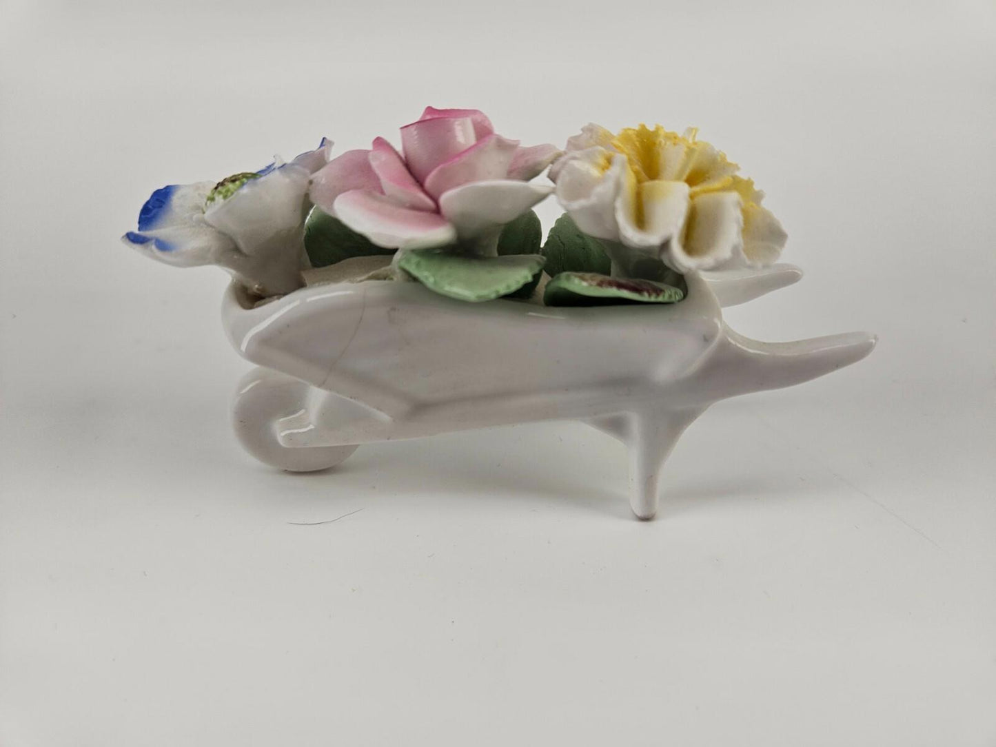Royale Stratford Find Bone China Roses Flowers in a Wheel Barrow - England