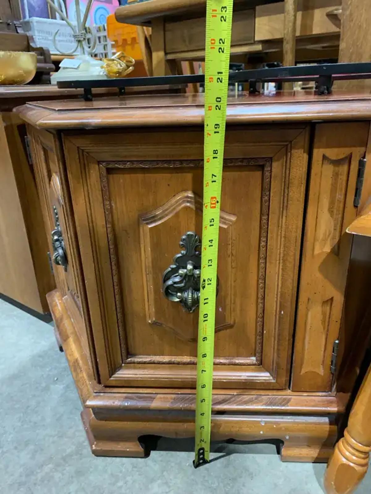 Hexagonal Wood Cabinet