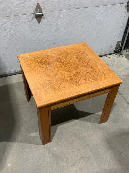 Parquet Wood End Table