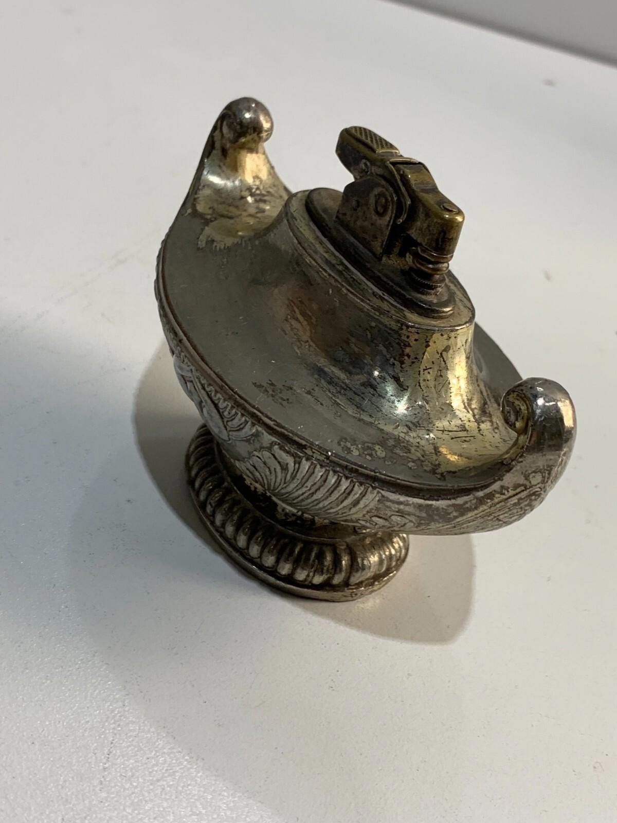Vintage Aladdin Genie Lamp Style Tabletop Cigarette Lighter