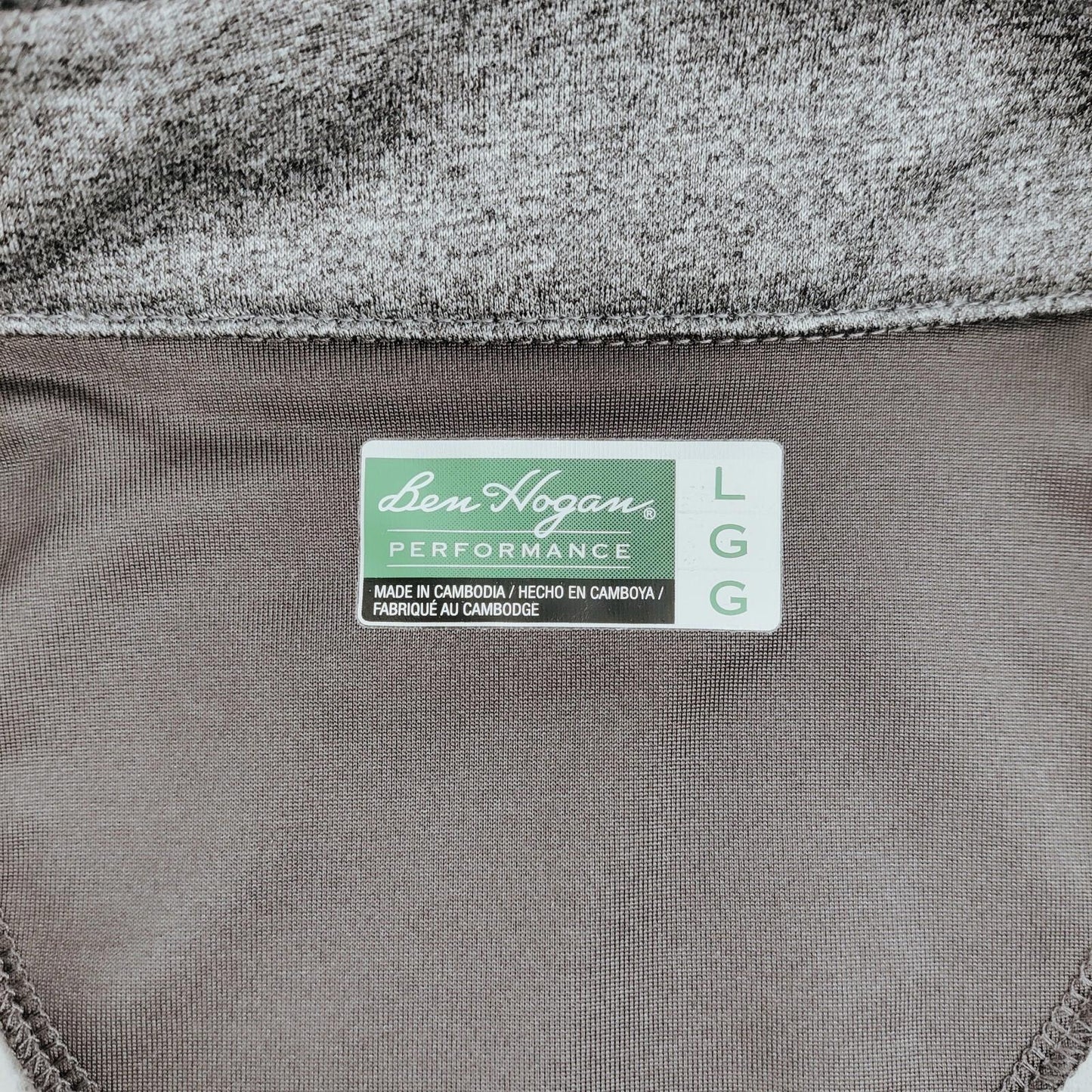 Ben Hogan Performance Grey Quarter Zip Men's Size Large