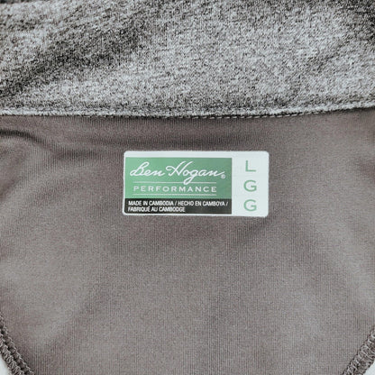 Ben Hogan Performance Grey Quarter Zip Men's Size Large