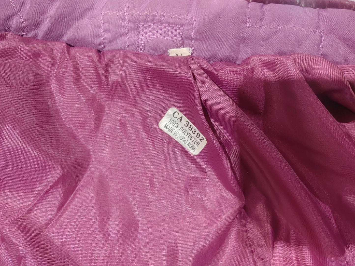 Silk Polyester Jacket XL Purple Good Condition