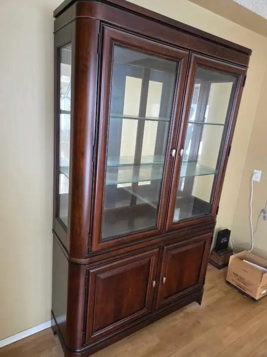 Wood/Glass Curio China Cabinet