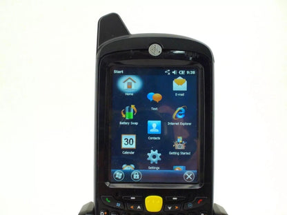 Motorola Zebra MC67NA Computer/Barcode Scanner With Cradle, Handle Grip, Adapter