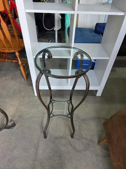 Glass/Metal Accent Table