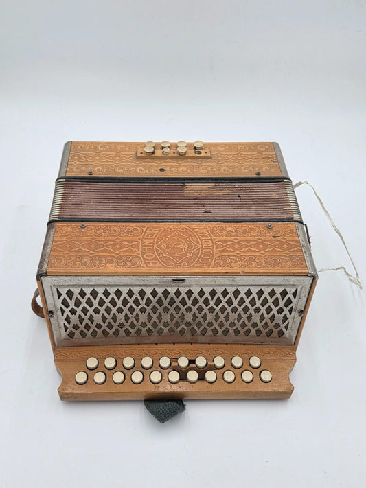 Vintage- Hohner Marca Pressed Wood C/F Diatonic 29 Key Accordion Made in Germany