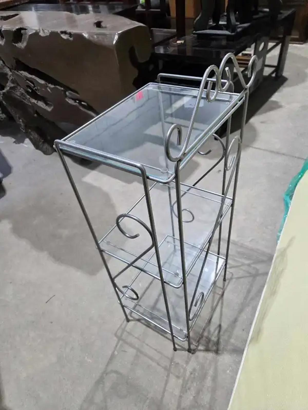 Small Metal/Glass Plant Stand