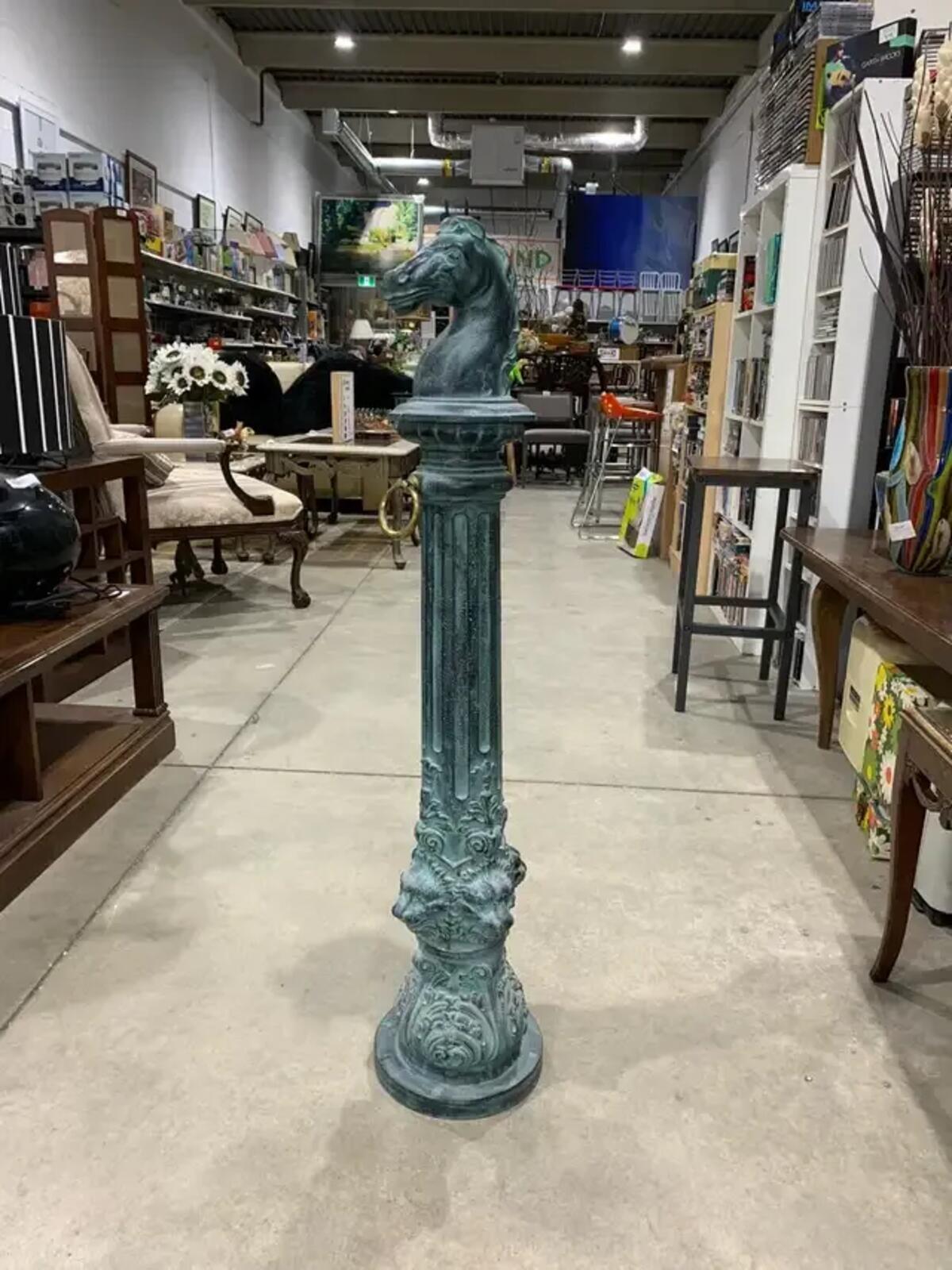 Horse Hitching Statue Pedestal