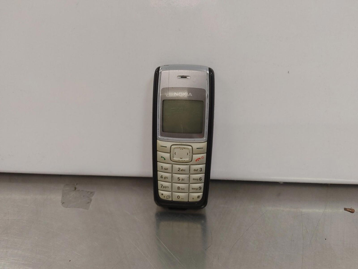 Téléphone portable Nokia vintage modèle 1112 type b RH-92 blanc/noir non testé - État correct