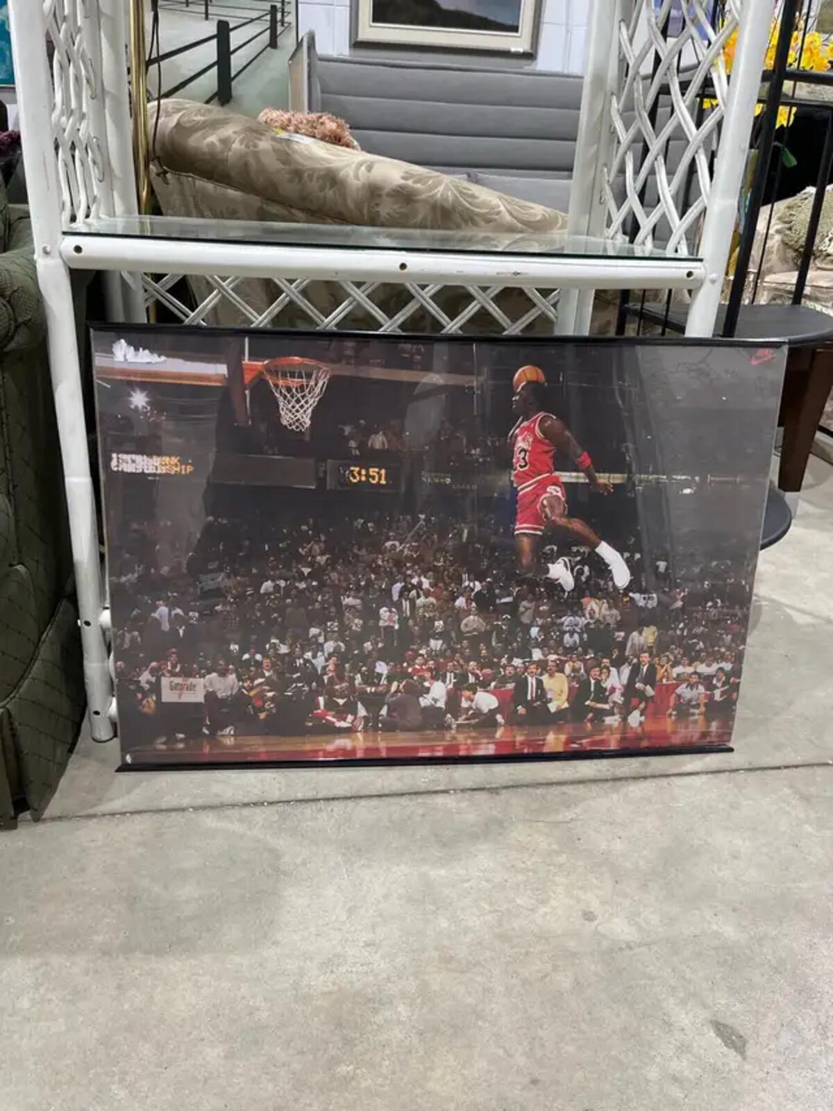 Vintage framed Nike poster 1988 Michael Jordan