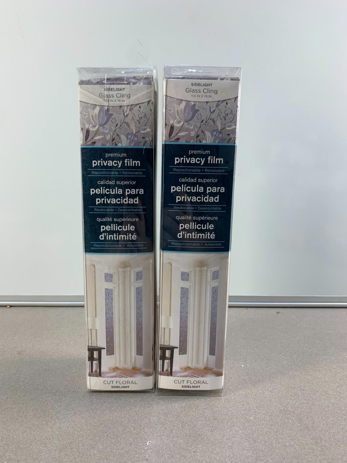 Set of 2 Brewster Cut Floral Sidelight Window Films - Model PF0705