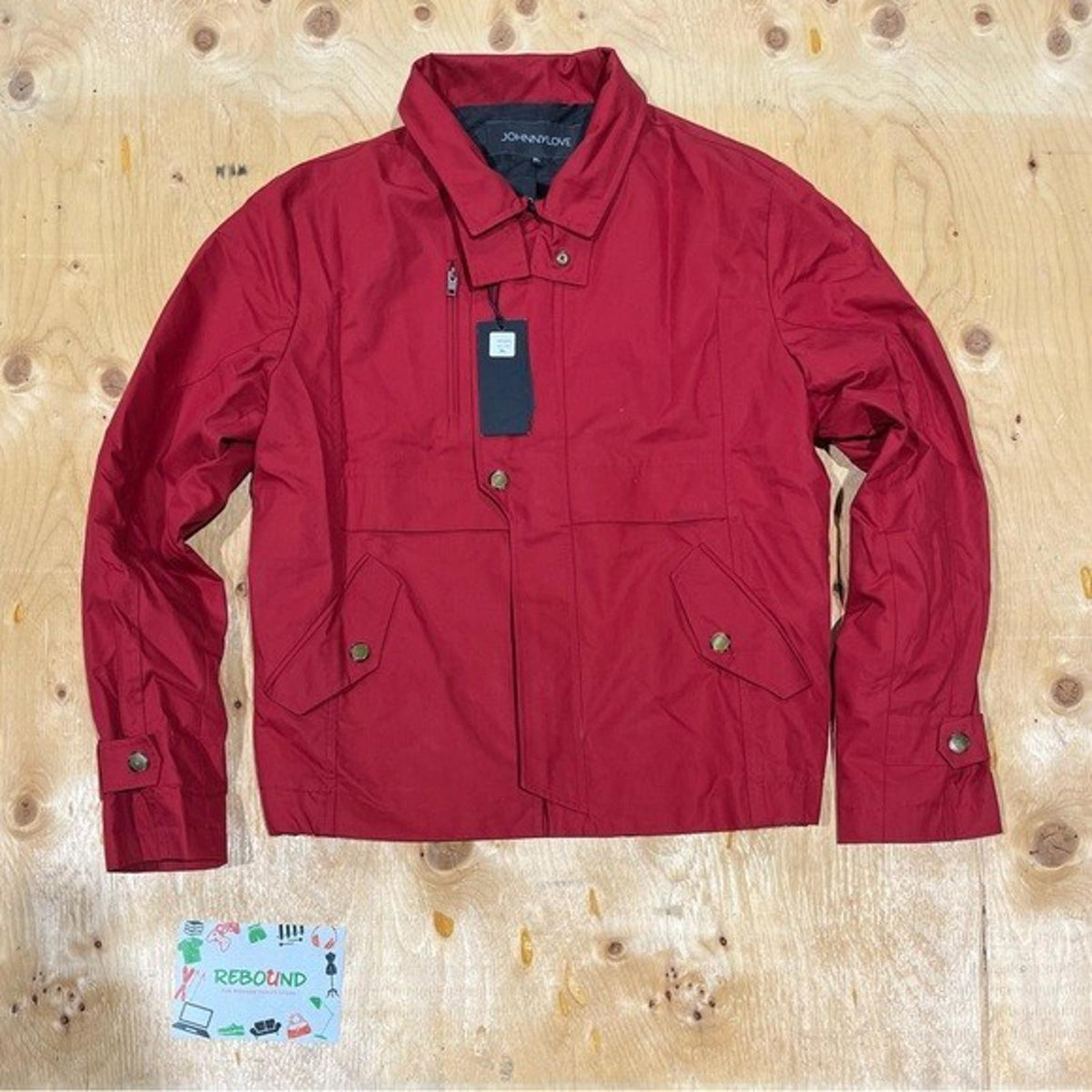 Veste rouge Johnny Love pour homme, neuve avec étiquette (taille XL)