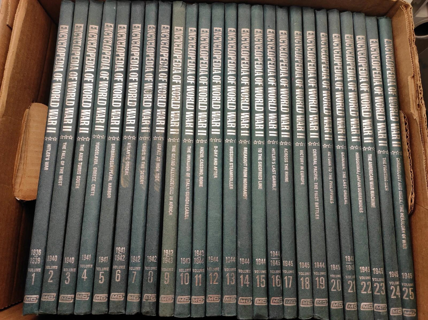 Illustrated Encyclopedia Of World War 2 - Marshall Cavendish - 25 Volumes
