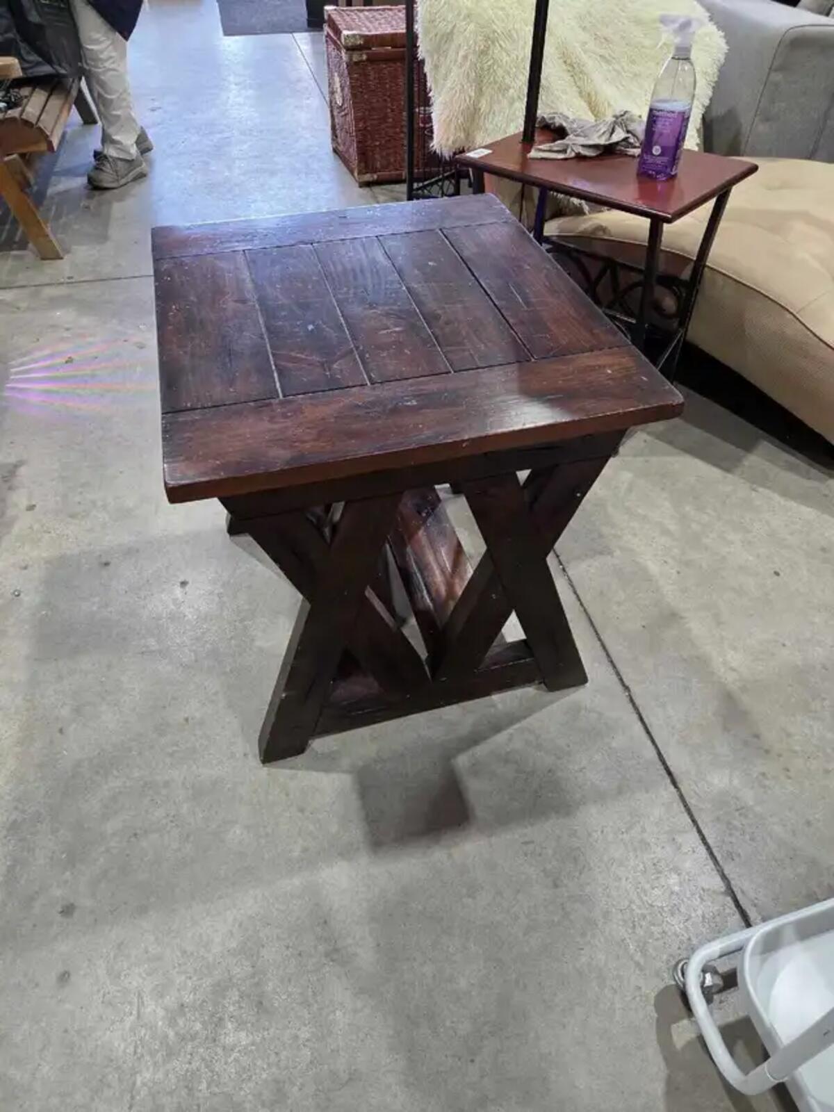 Solid Wooden End Table