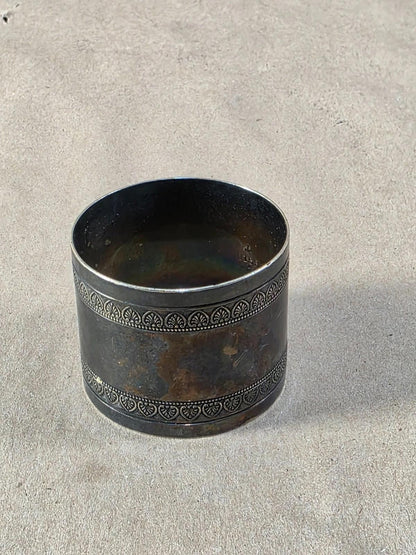 Oversize 1910s Antique American Silverplated Napkin Ring