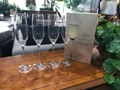 Set of 4 Lenox Tuscany Classics Champagne Flutes - 2 Available