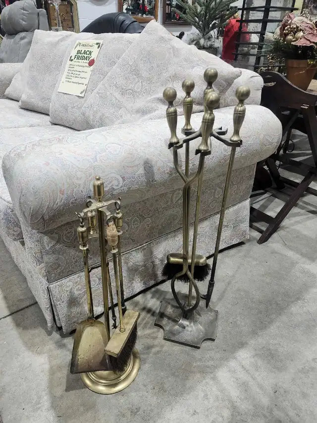 Vintage Fireplace Tool Set - 2 available