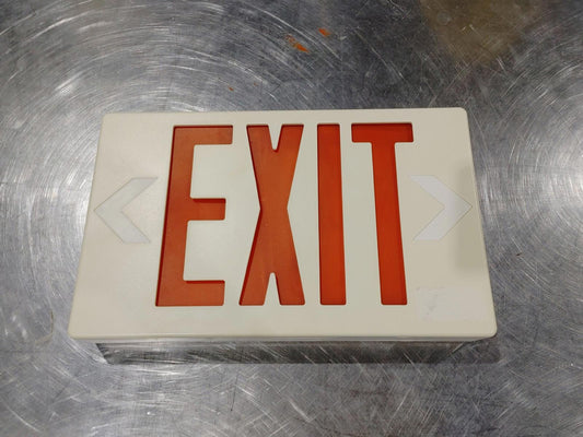 Brand New Open Box Red LED Emergency Exit Lighting Fixture White