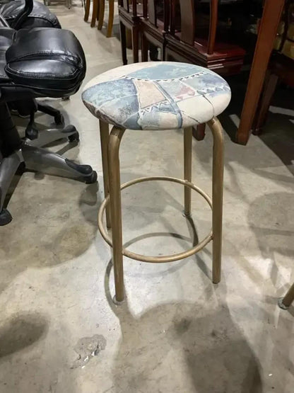 Vintage upholstered Stools -set of 2