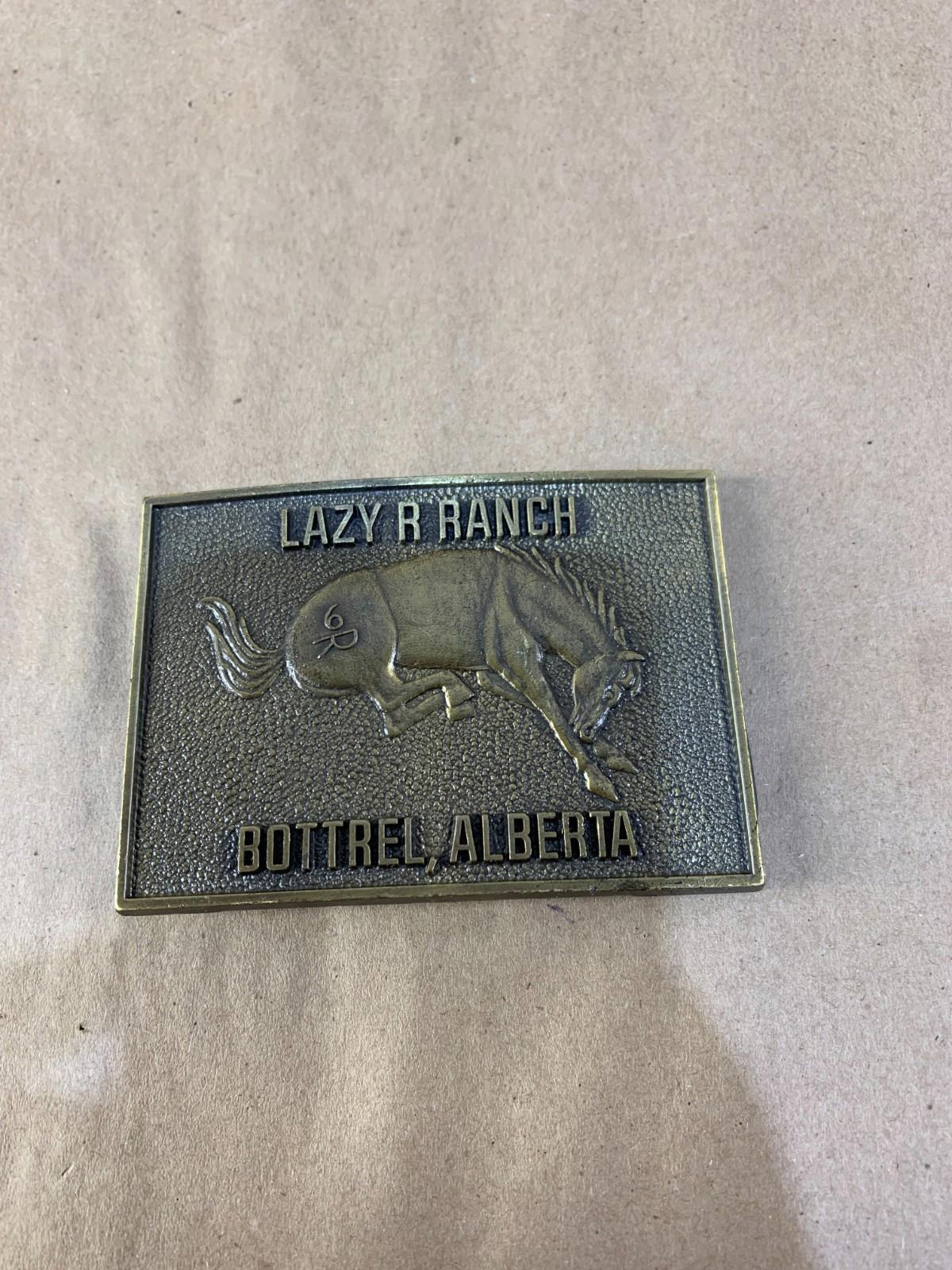 LAZY R RANCH BOTTREL, Alberta Belt Buckle