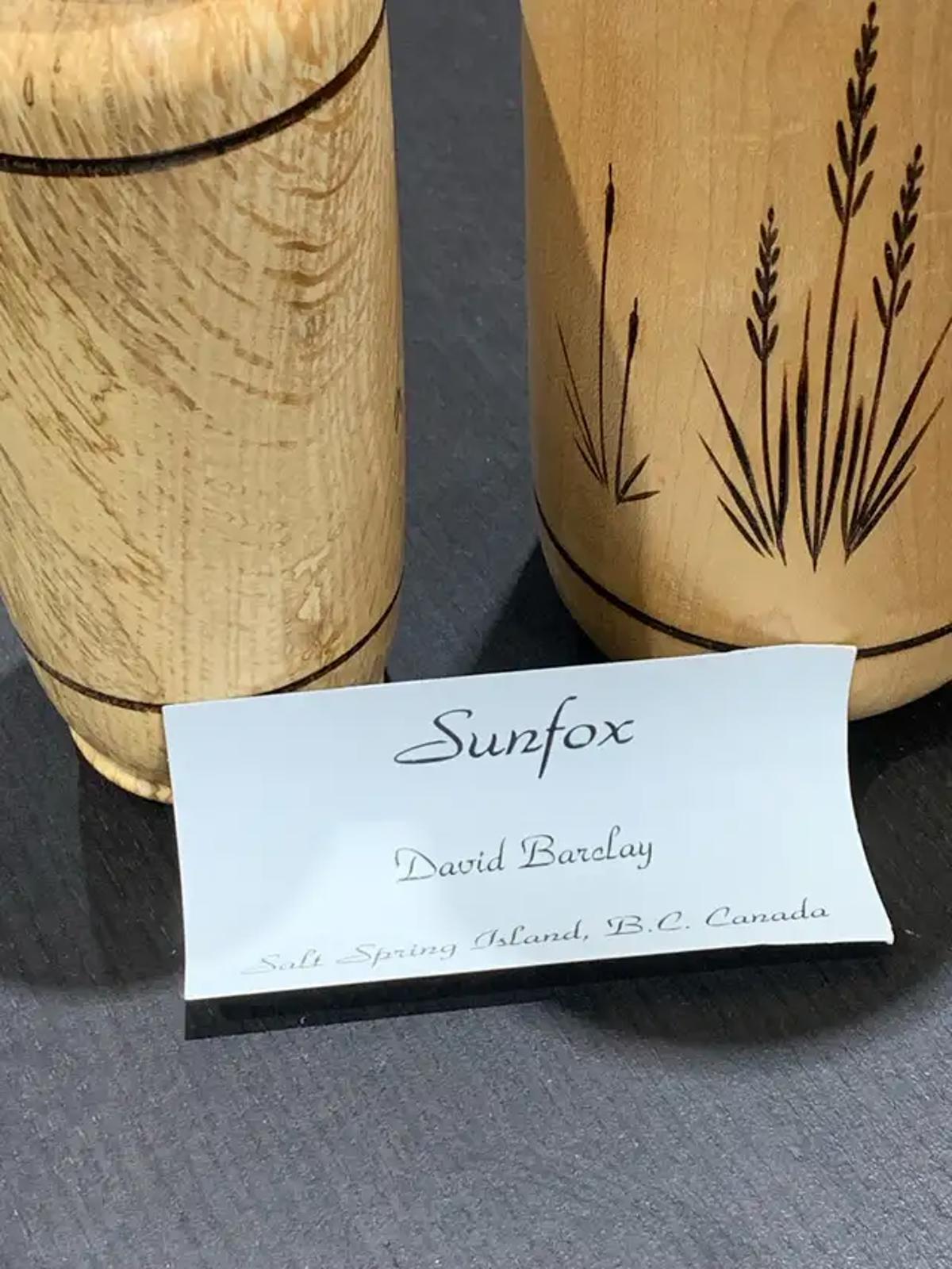 David Barclay Sunfox Wood Vases - ****Tall vase only****