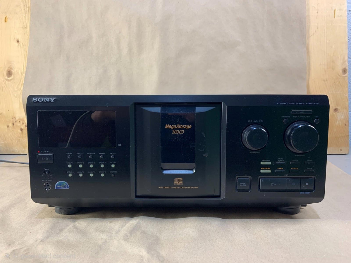 Lecteur CD à 30 mémoires Sony CDP-CX355 Compact Disc Mega Storage. Sans télécommande
