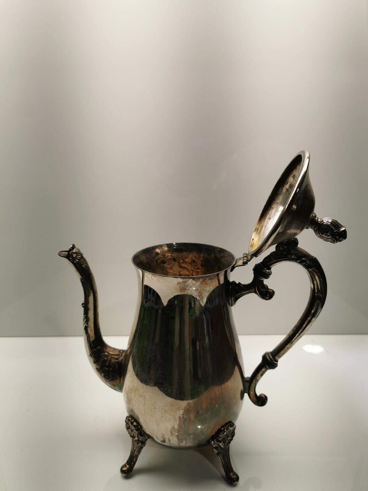 Vintage Silver Plated Tea Pitcher with Lid