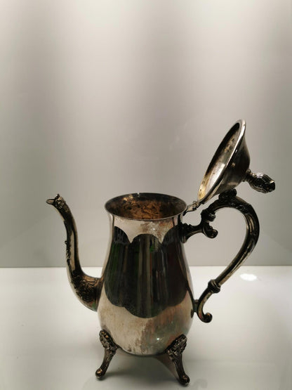 Vintage Silver Plated Tea Pitcher with Lid