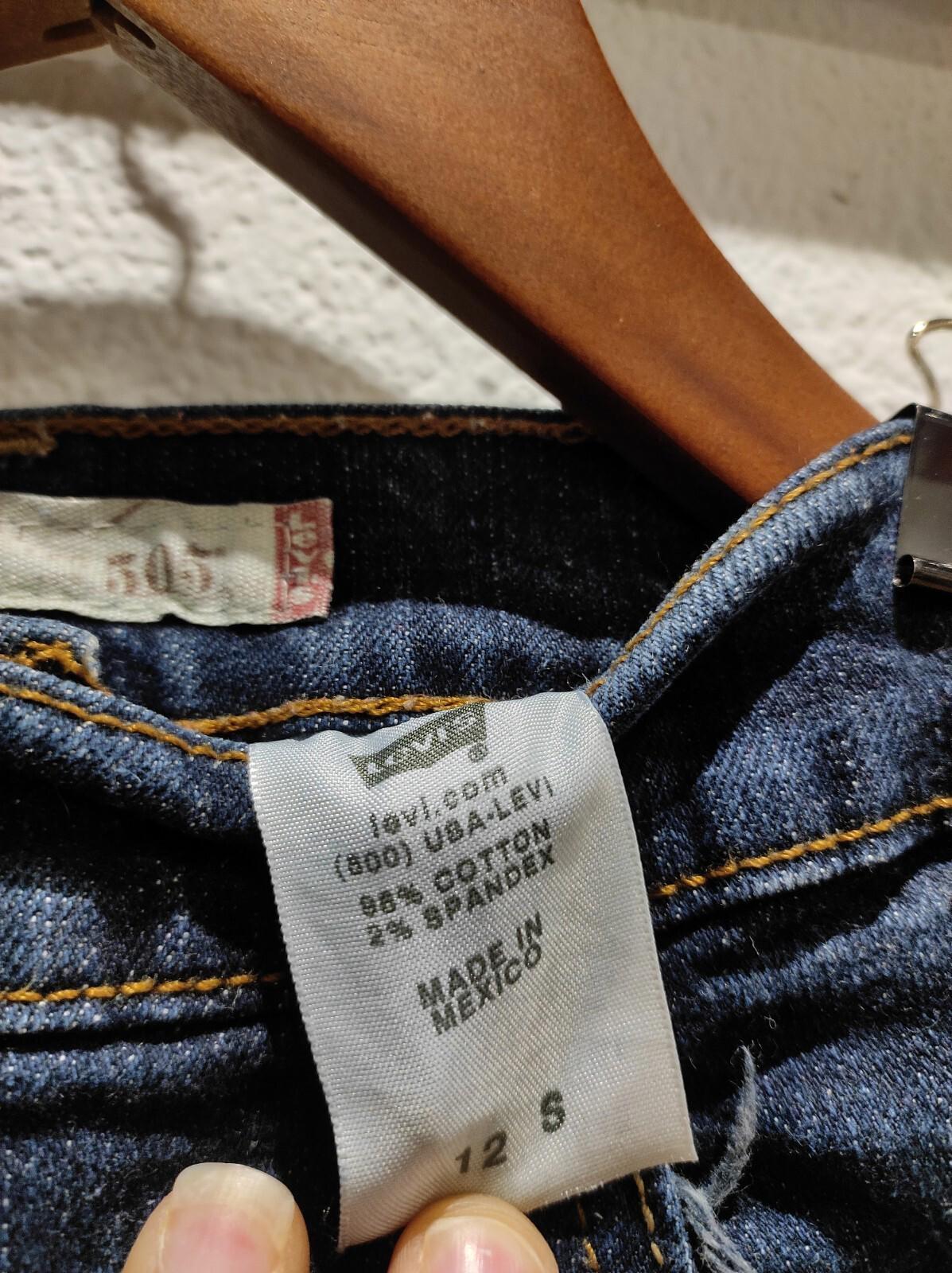 Vintage Levis 505 Straight Leg Mom Jeans Size 12 S Dark Wash USA