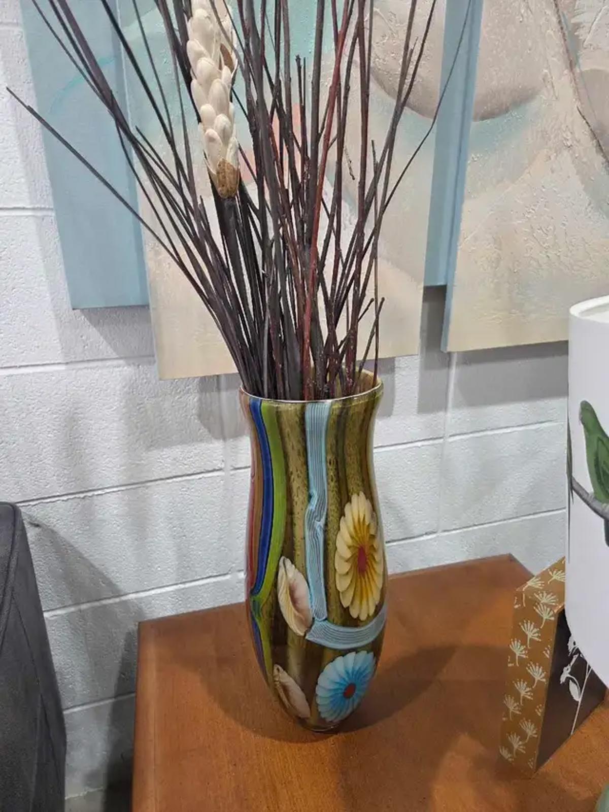 Murano Art Glass 15" Vase
