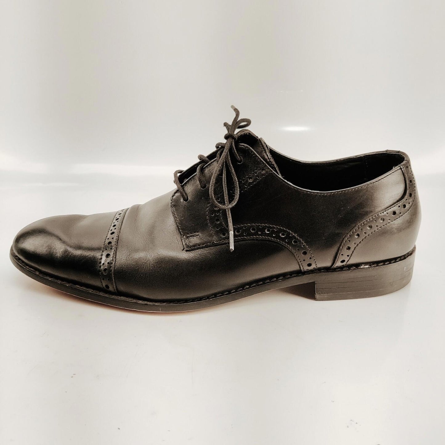Stacy Adams Black Oxford Derby Brogue Shoes Men's Size 12