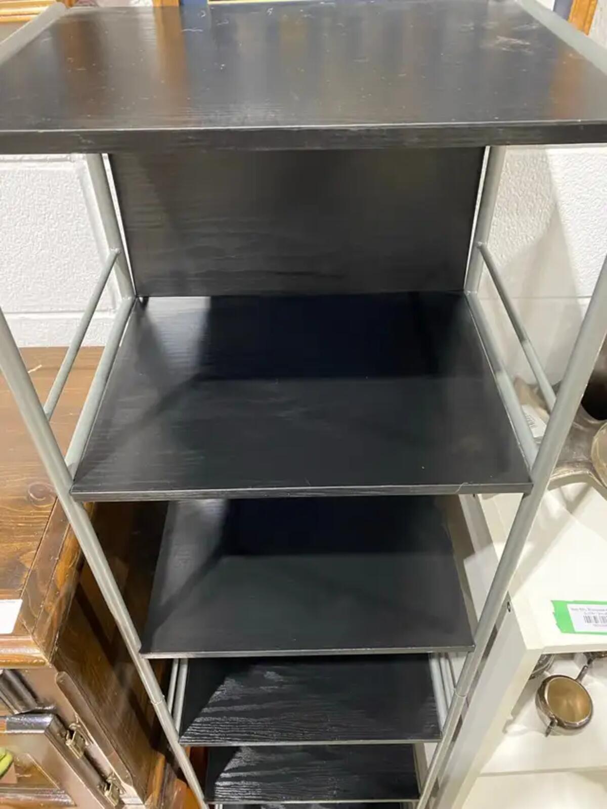 Black Tall Standing Bookshelf