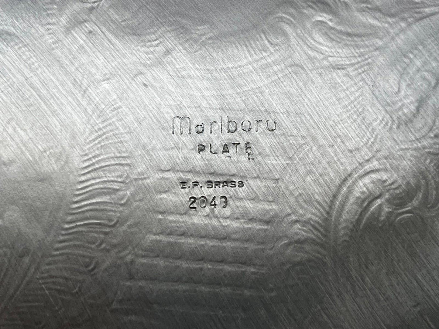 Marlboro Plate by Morton-Parker E.P Brass 2040 - Vintage Pre-owned - 12 inch