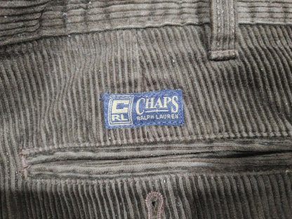Good Condition Chaps Ralph Lauren 100% Cotton Brown Corduroy Jeans Size 38x34
