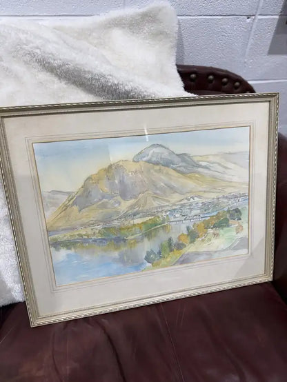 Watercolor Painting Of Valley